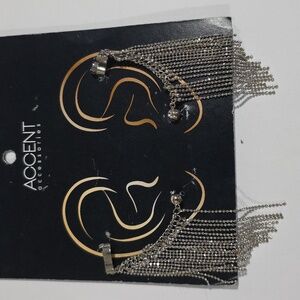 Silver Tassel Ear Cuffs – Chain Fringe Helix Cuffs & Studs for Women’s Jewelry